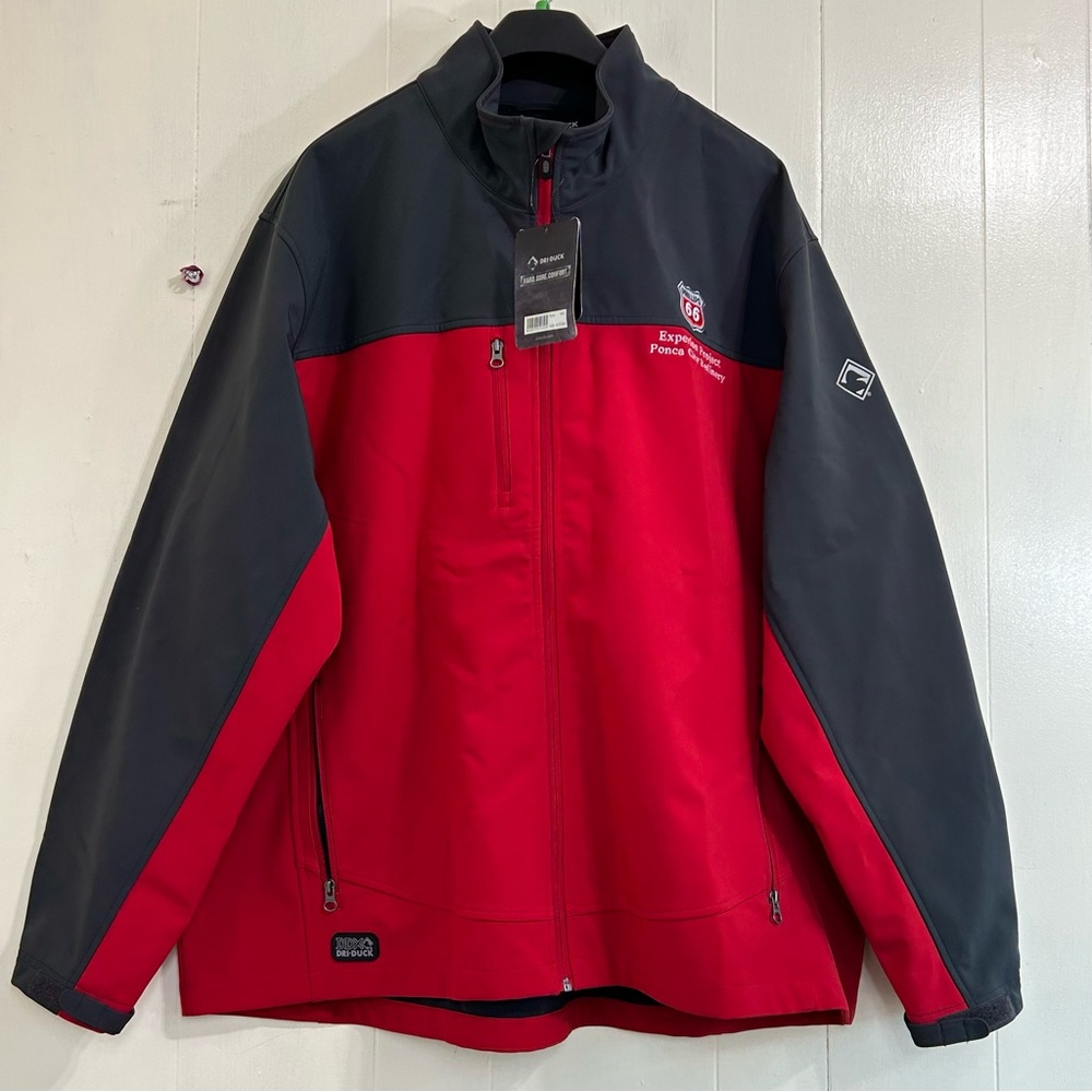 DRI DUCK NEW Winter Jacket Red Gray Jacket PHILLIPS 66 Refinery Jacket Size 3XL.